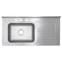 Lavplatos Sobreponer 120X60 Acero Inox Satin Izquie