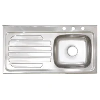 Lavaplatos Sobreponer 100X50 Acero Inox Derecho