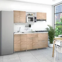 Cocina Integral Berlín 1.80 Metros Vienes Incluye Mesón Poceta Izquierda 4 Fogones A Gas Just Home Collection