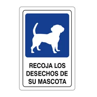 Señal Oblig Recoja Desecho Mascotas 32.5X22.5Cm