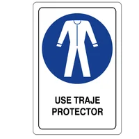 Señal Use Traje Protector 22X15Cm Vinilo Adhesi