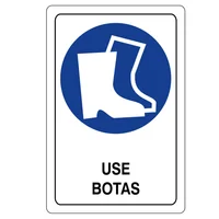 Señal Oblig Use Botas 22X15Cm Vinilo Adhesivo