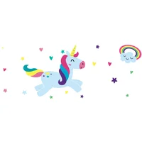 Vinilo Infantil Unicornio Estrellas Niña 160x70