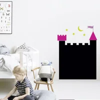 Vinilo Infantil Pizarra Castillo Torres Niña 60x80