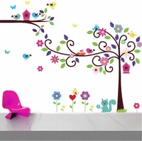 Vinilo Infantil Birds House Niña 200x350