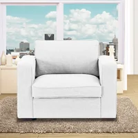 Poltrona Evans 100X90X80 Ecocuero Blanco