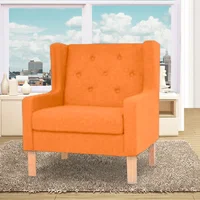 Poltrona Bailey 100X90X80 Ecocuero Naranja