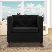 Poltrona Collins 100X90X80 Ecocuero Negro