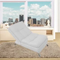 Poltrona Clic Clac 60X40X120 Microfibra Blanco