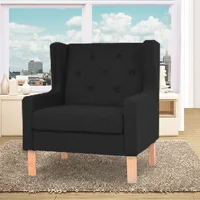 Poltrona Bailey 100X90X80 Ecocuero Negro