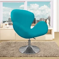 Poltrona Egg Trébol 105X77X70 Microfibra Azul