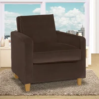 Poltrona Ford 100X90X80 Microfibra Café