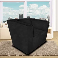 Poltrona West 100X90X80 Ecocuero Negro