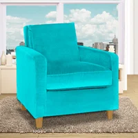 Poltrona Ford 100x90x80 Ecocuero Azul