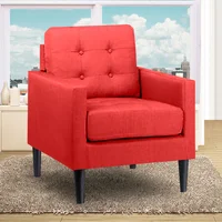 Poltrona Boss 100X90X80 Microfibra Rojo