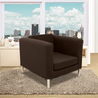 Poltrona Warren 100X90X80 Ecocuero Café