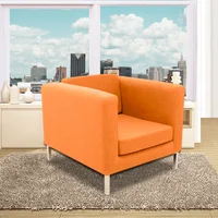 Poltrona Warren 100X90X80 Ecocuero Naranja