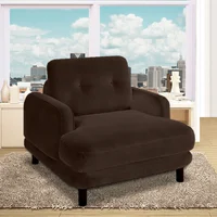 Poltrona Gibson 100X90X80 Ecocuero Café