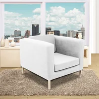 Poltrona Warren 100X90X80 Ecocuero Blanco