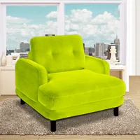 Poltrona Gibson 100X90X80 Microfibra Verde