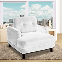 Poltrona Gibson 100X90X80 Microfibra Blanco