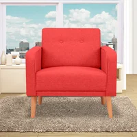 Poltrona Ross 100X90X80 Microfibra Rojo