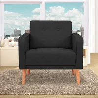 Poltrona Ross 100X90X80 Ecocuero Negro