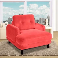 Poltrona Gibson 100X90X80 Ecocuero Rojo