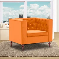 Poltrona Coleman 100X90X80 Ecocuero Naranja
