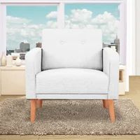 Poltrona Ross 100X90X80 Microfibra Blanco