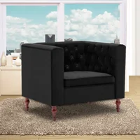Poltrona Coleman 100X90X80 Microfibra Negro