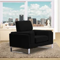 Poltrona Phillips 100X90X80 Ecocuero Negro