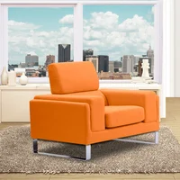 Poltrona Phillips 100X90X80 Microfibra Naranja
