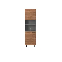 Alacena Praga 209X60Cm Plomo-Gales