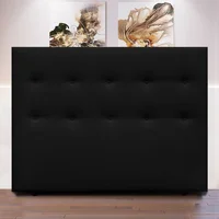 Cabecero Plane de Piso 160X120 Ecocuero Negro