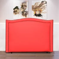 Cabecero Curvo Doble Línea Estoperol 90X130 Micro Rojo