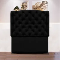 Cabecero Royal de Piso 200X120 Ecocuero Negro