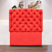 Cabecero Royal de Piso 90X120 Microfibra Rojo