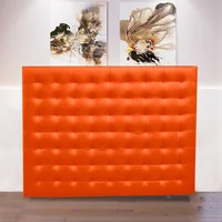 Cabecero Nice de Piso 100X120 Ecocuero Naranja