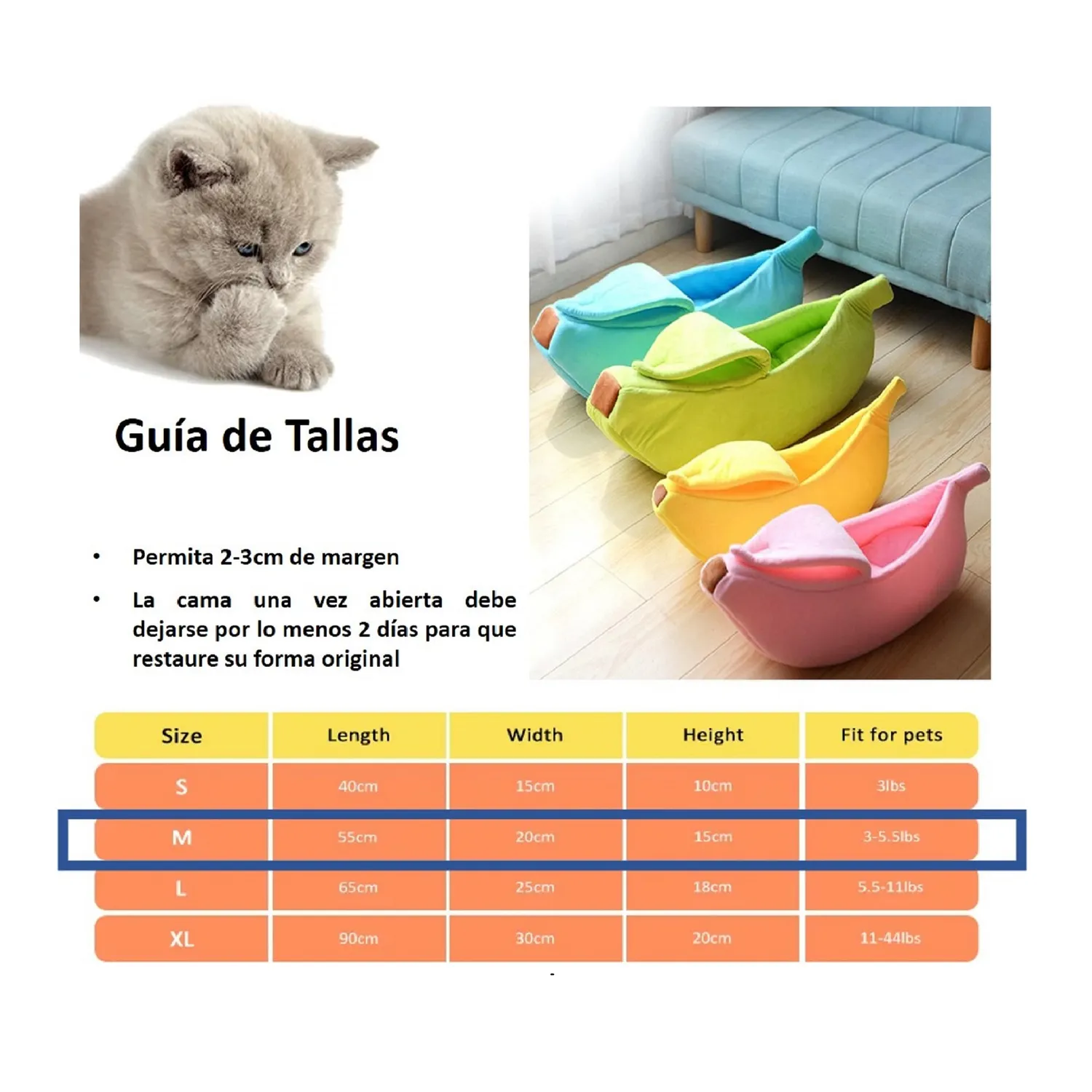 Cama Para Mascota Banana 55X20X15Cm Rojo Solepet 4