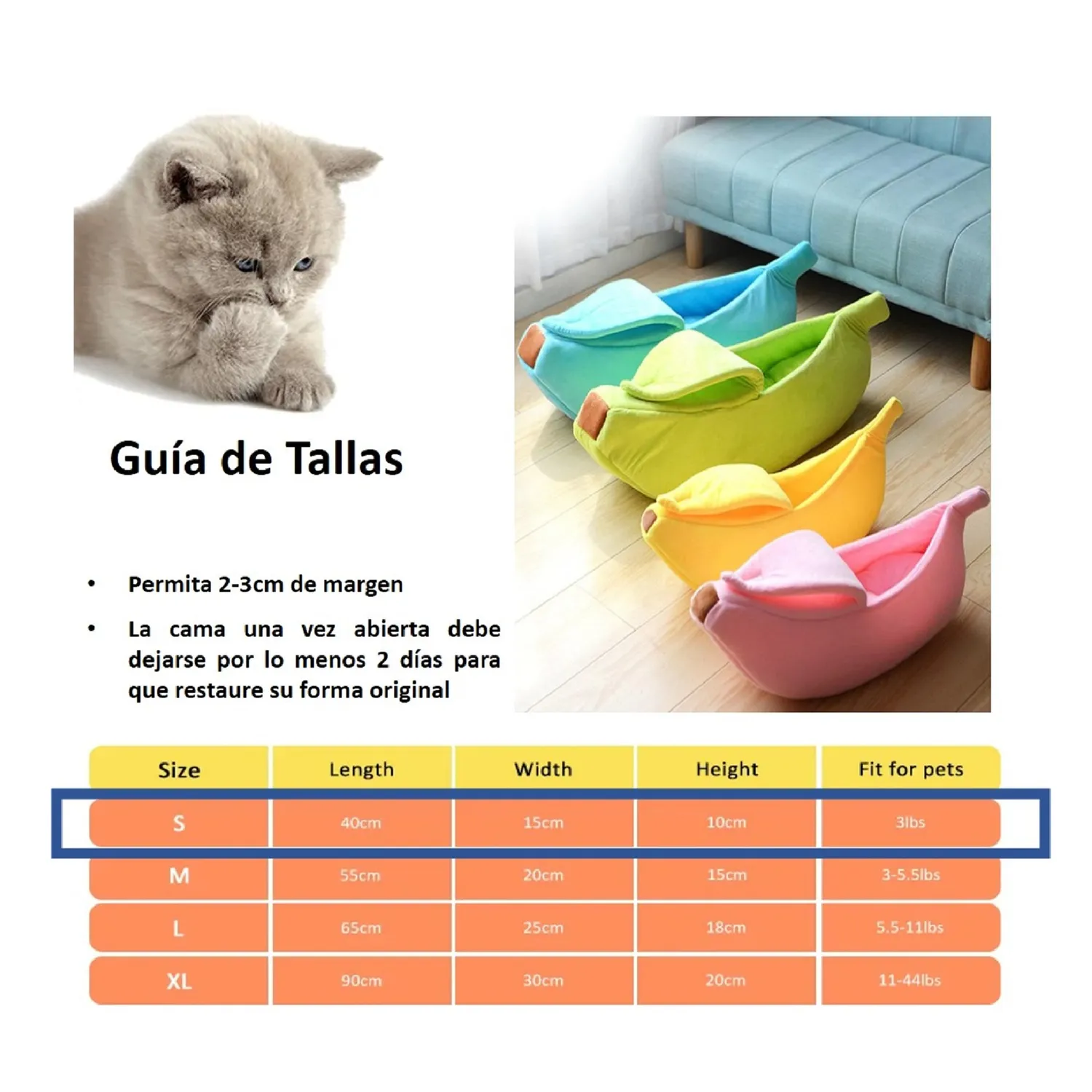 Cama Para Mascota Banana 40X15X1Cm Verde Solepet 4