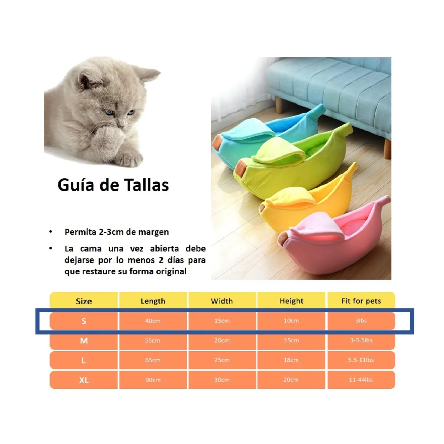 Cama Para Mascota Banana 40X15X1Cm Rojo Solepet 4