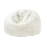 Puff Pera Gigante 120 Día Peluche Blanco