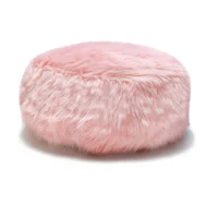 Puff Apoyapiés 25x45x45 Peluche Rosado