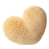 Cojín Decorativo Peludo Corazón Crema