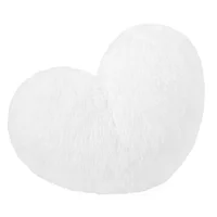 Cojín Decorativo Peludo Corazón Blanco