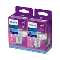 Set de 2 Bombillo Led Gu10 350 Lúmenes 4w Luz Fría Ph Certificado