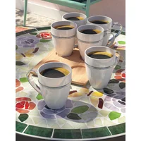 Mug 6 Unidades Con Base Bambu