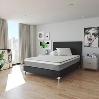 Combo Sencillo 100X190 Base Cama Negra + Colchón + Cabecero + Almohada