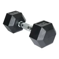 Mancuerna Hexagonal De 7.5 Kg Encauchetada Color Negra